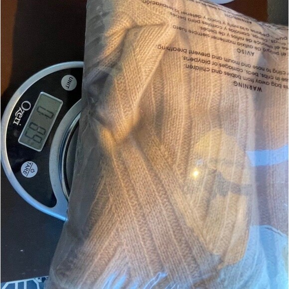 C by Bloomingdales Ribbed Mock Neck Women's Sweater Cashmere Size XS Neutral - Picture 10 of 10